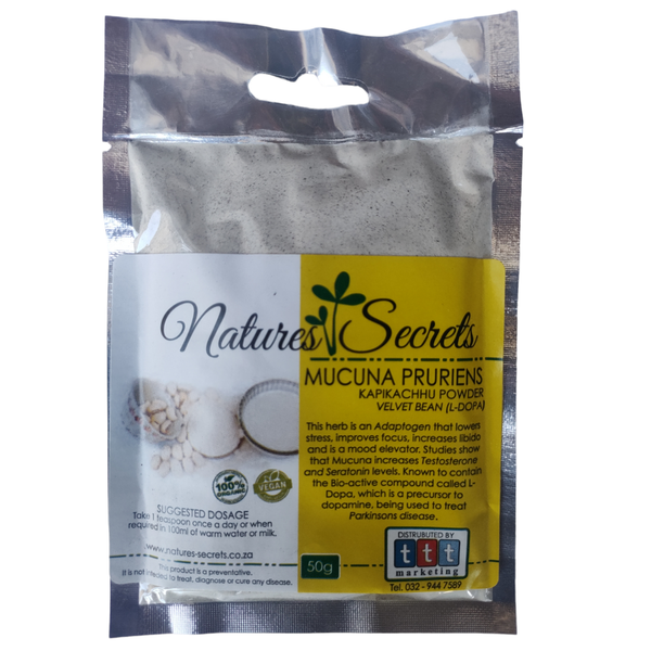 Natures Secrets Mucuna Pruriens Powder - Natural Libido &amp; Mood Enhancer