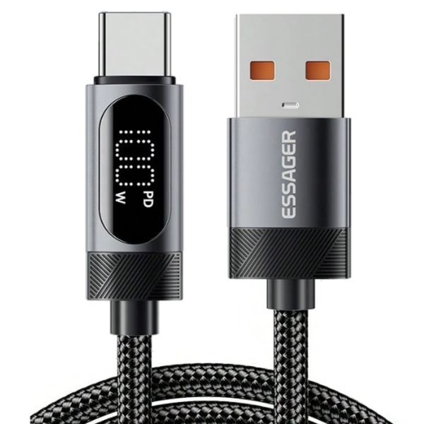 Essager VoltView 100W USB to Type-C UltraFast Smart Chip Charging Cable