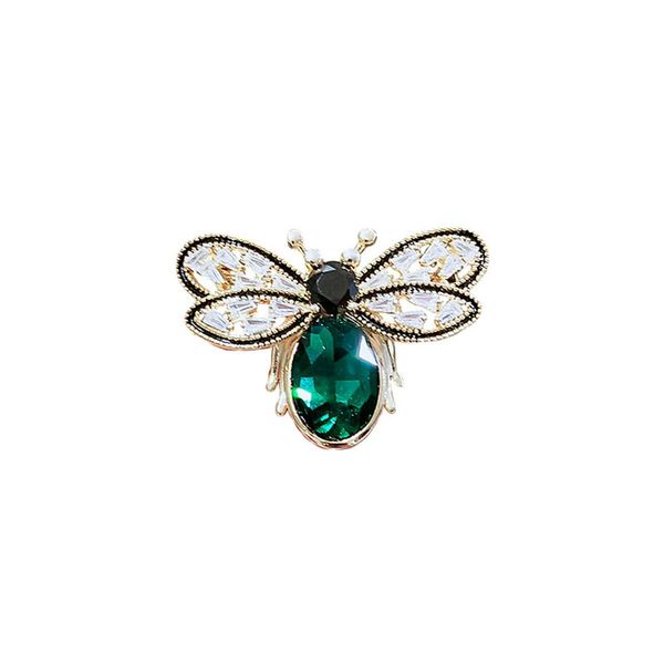 Colorful Rhinestone Bee Brooch - Vintage. Pearl Lapel Pin. Gift