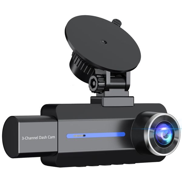 Dash Cam Front and Rear, 2K+720P Triple Car Camera Loop Recording