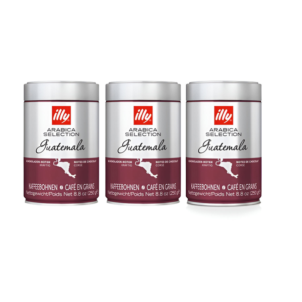 illy Coffee Beans - Guatemala 100% Arabica Blend - Medium Roast - 250g x 3