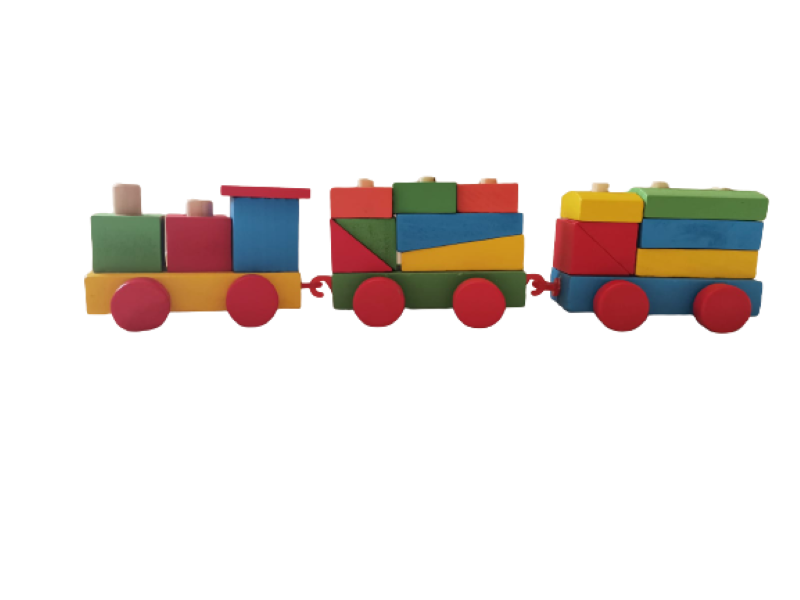 Wooden Blocks Train Set