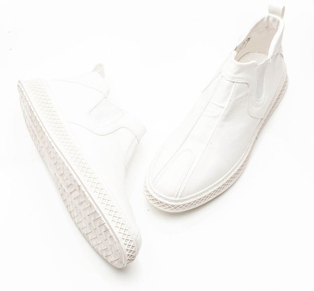 Kosmos White Minimal Bootie Sneakers