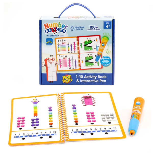 Educational Insights Hot Dots Self-Checking Activity for Kids: Numberblocks