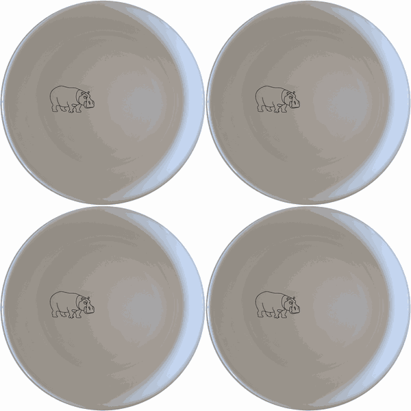 Curvey Silhouette Hippo Bowl Set of 4 - Range 3