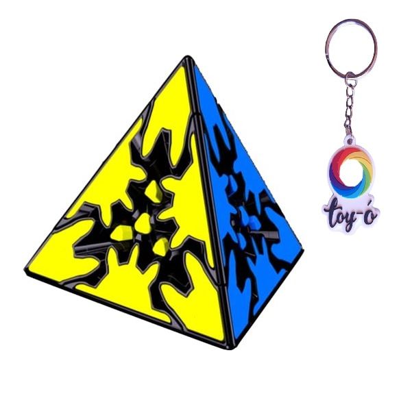 Toy-O Gear Pyramid Speed Puzzle Educational Toy plus Toy-O Keyring