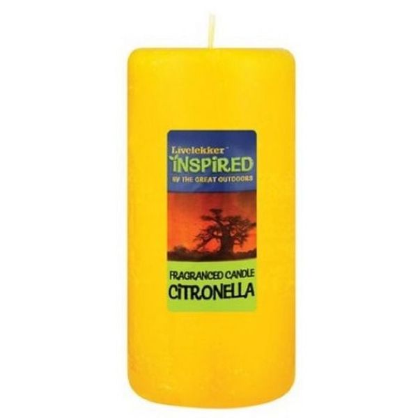 Livelekker Large Pillar Candle Citronella