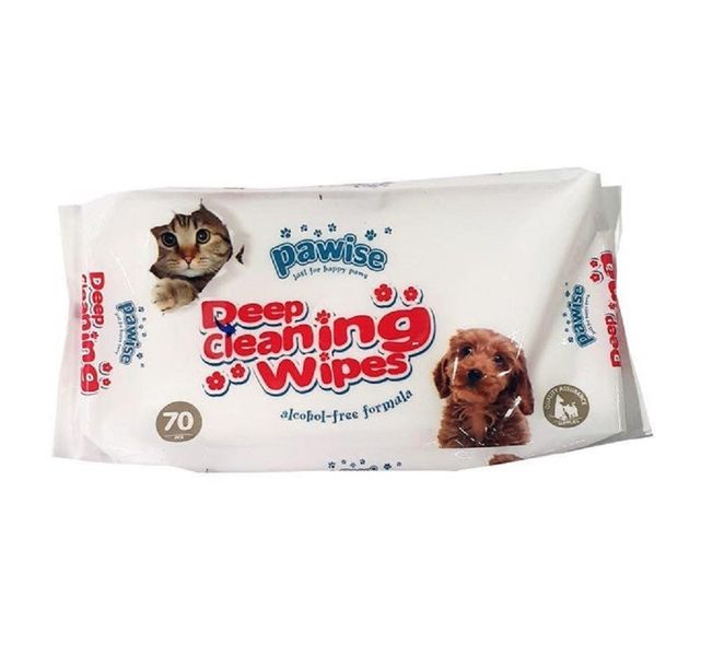 Pawise - Deep Cleaning Wipes for Pets 70 pcs x2