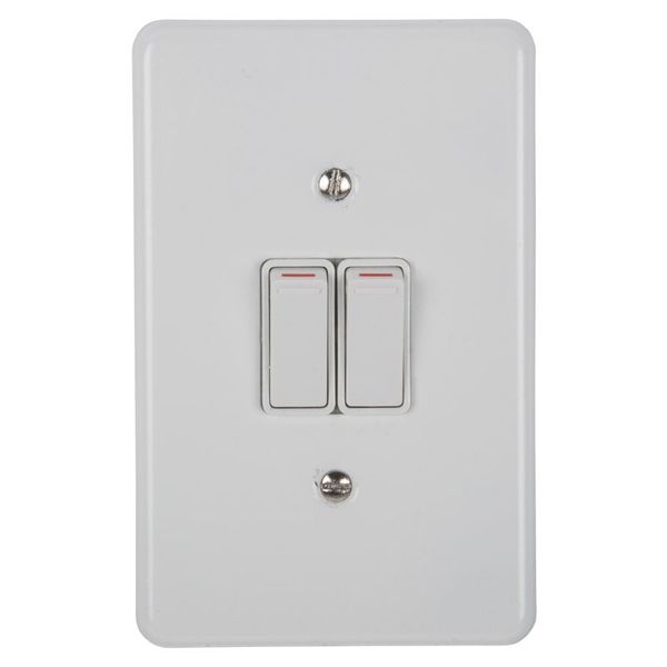 Bulk Pack x 6 Nexus - Light Switch Steel - 2 Lever