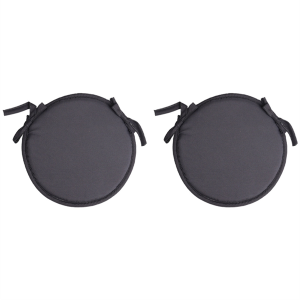 2 Pcs Circular Waterproof Chair Cushions for Garden Coffee Shop C