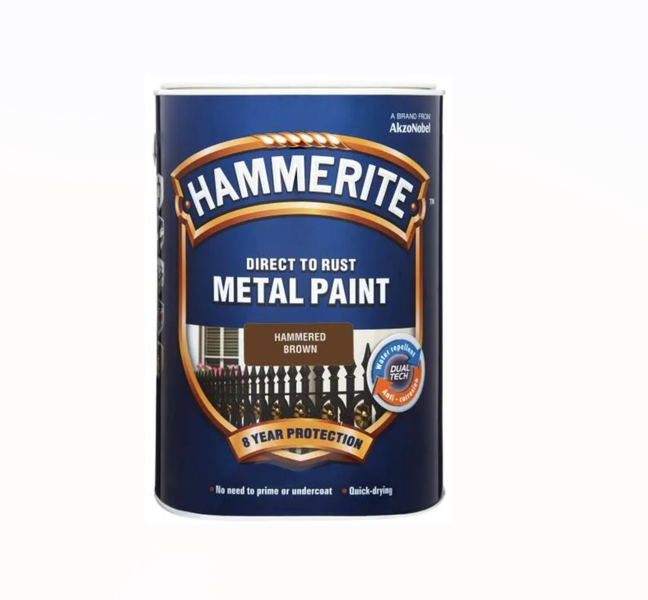 Hammerite Direct To Rust - Hammered Brown 1lt