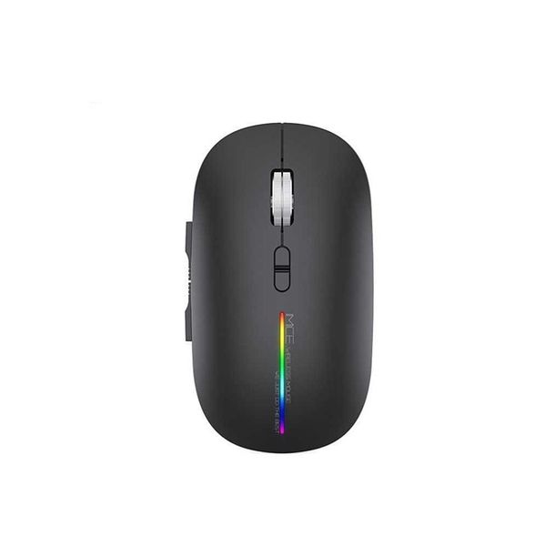 Professional Silent Wireless Mouse BT 5.1 + 2.4G, Colorful LED, Anti-Skid