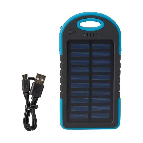 5000mAh Solar Charger Powerbank With Emergency Torch And Carabiner - AL-16