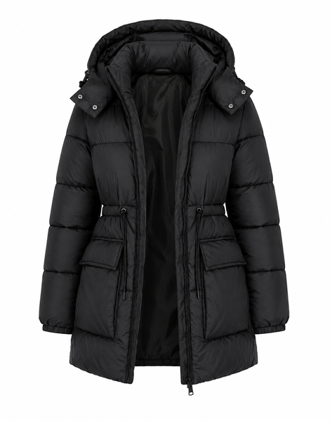 Black Puffer Winter Coat