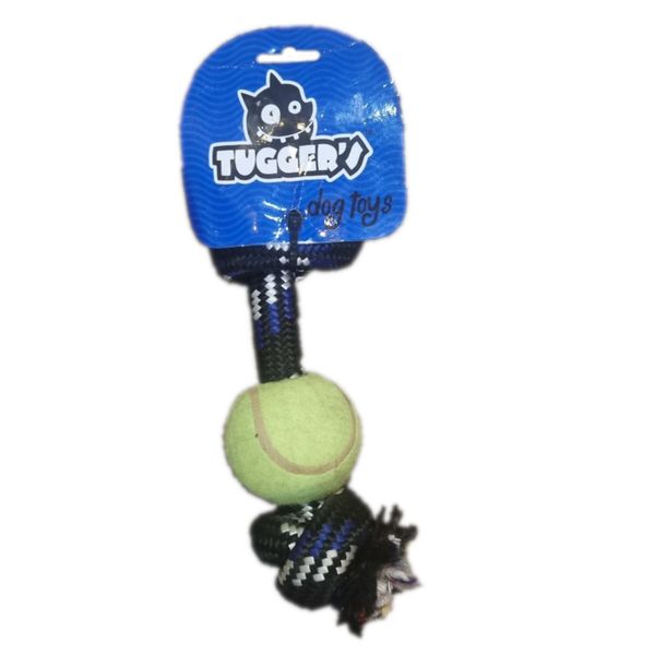 Tuggers Rope Bone with Knot &amp; Tennis Ball - Small