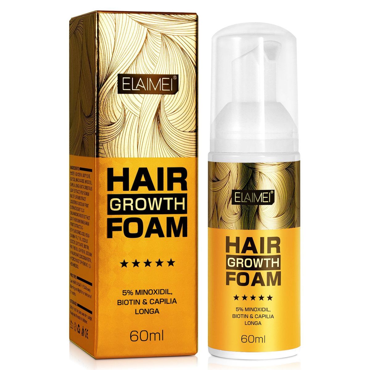 Hair Growth Foam, 60ml with Biotin and Capilia Longa