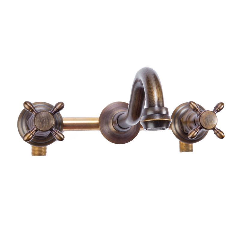 Trendy Taps 3 Piece Wall Mounted Brass Bathroom/Kitchen Mixer, Dual Handle