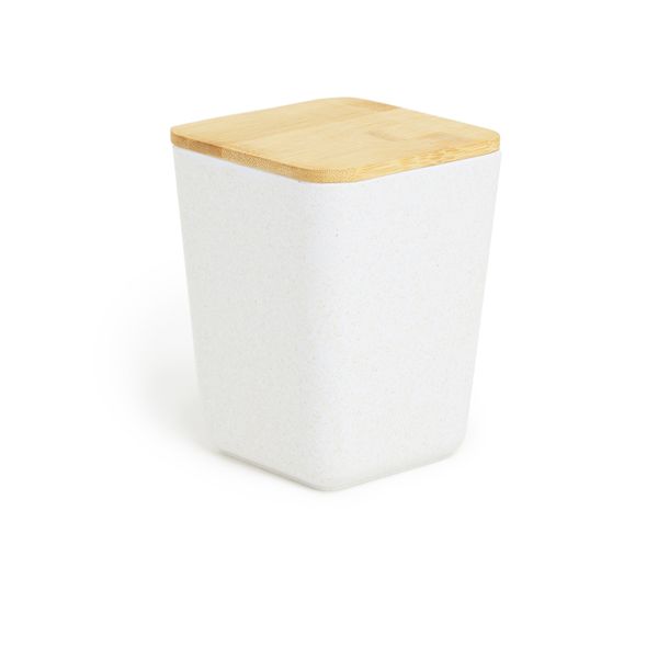 George &amp; Mason - Cream Bamboo Fibre Storage Canister - Medium