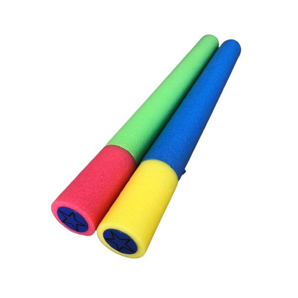 Foam Tube Water Blaster Pool Guns - 54cm Assorted Colours (Set of 2)