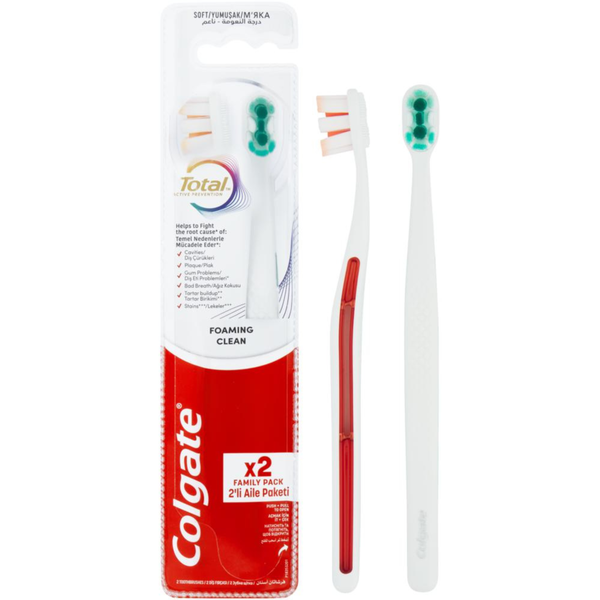 Colgate Total Active Prevention Toothbrush - 2 Pack