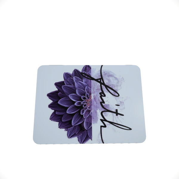 Faith Purple Flower - Mouse Pad