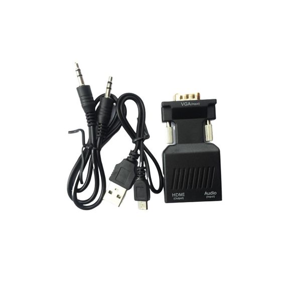 VGA to HDMI adapter 1080P father-to-mother converter with 3.5 mm audio