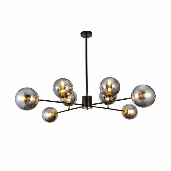 Hello Today Aurelia Noir 8-Light Smoked Glass Chandelier-MRUL