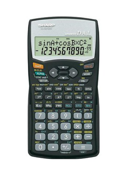 Sharp EL531 WH-BK Scientific Calculator - Black/Silver