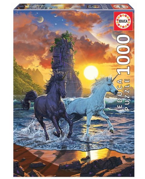 Educa Unicorns On Beach, Vincent Hie (1x1000 Piece ) Puzzle
