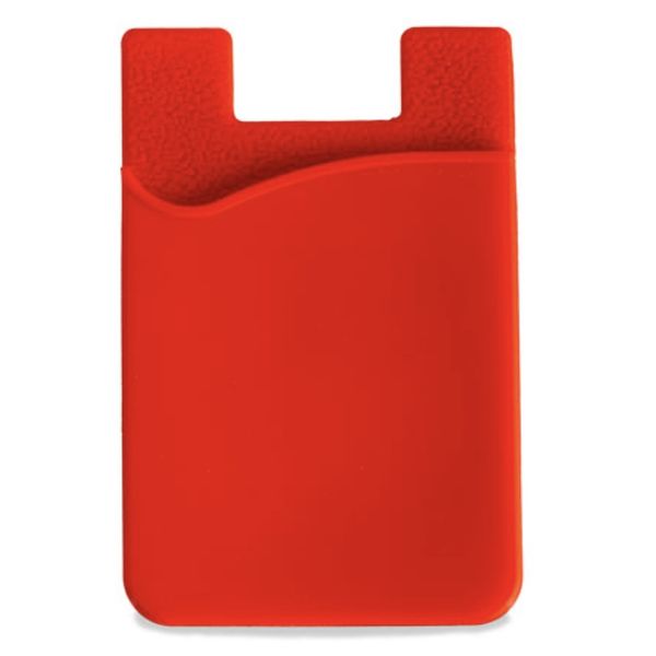 Elastic Rubber Card Holder - Silicone Credit Card Holder For Phone - Orange