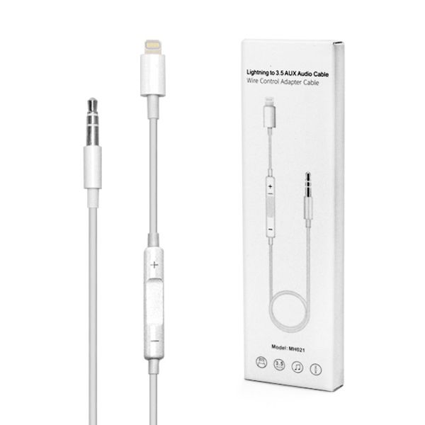 ZZT Lightning to 3.5mm AUX 1M Cable with Volume Control- High Quality