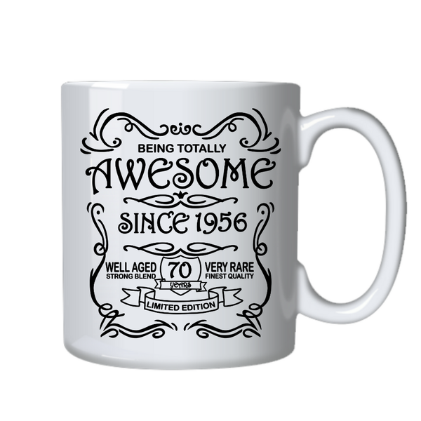 70 Years Old Awesome Since 1956 Birthday Cup - Mug Gift - White