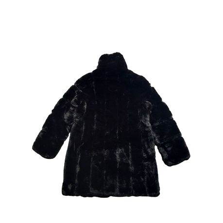 Womens Winter Fur Coat Long Black Faux Fur Coat Womens Black