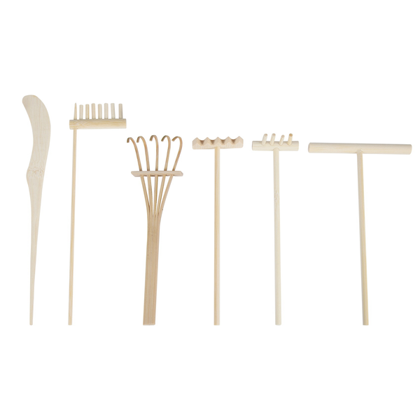 Mini Zen Garden Rake Bamboo Tool Set For Spiritual Peace Meditation