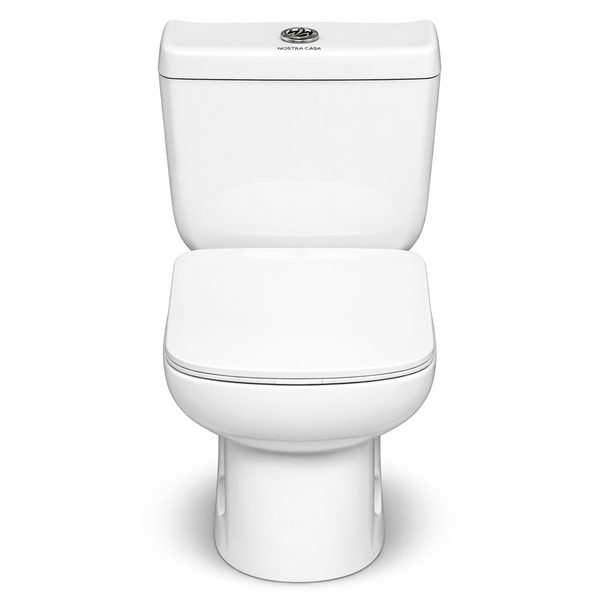 Nostra Casa MARVEL 2-Piece Toilet Set - P-Trap, White Ceramic