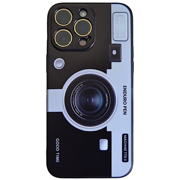 Black - Phone Case with Camera Print - Iphone 14 Pro Max