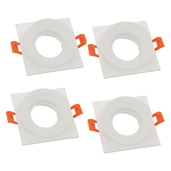 Vito Donna-01/ ?70x70MM Frozen Glass Square -White Set of 4