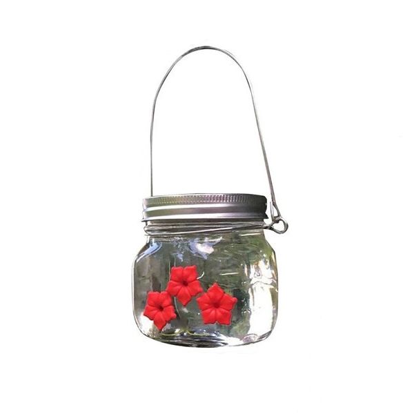 Hanging Outdoor Hummingbird Feeder Jar