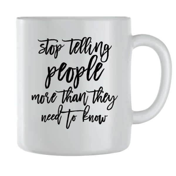 Telling Coffee Mugs for Men Women Motivational Sayings Graphic Present 148