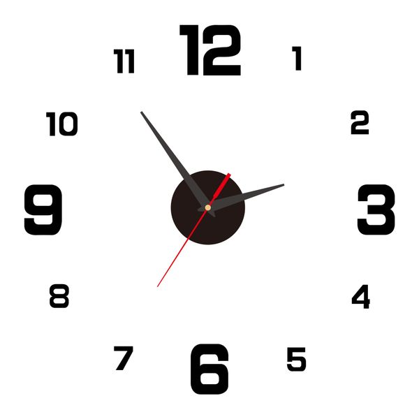 IPSTYLE DIY Wall Clock With Number Stickers - 40CM/50CM