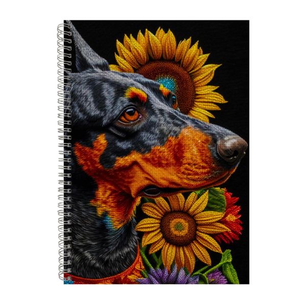 Embroidered DOBERMAN PINSCHER1 Notebook Gift Idea A4 Notepad Pad 99