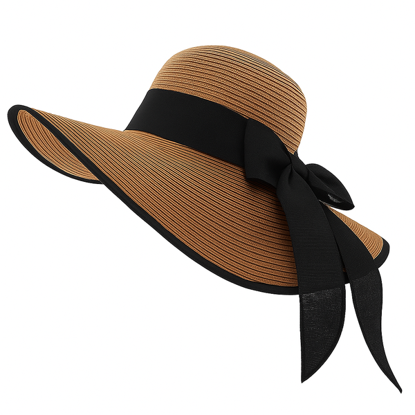 Summer Sun Spring Beach UV Protection Straw Hat for Women-Khaki