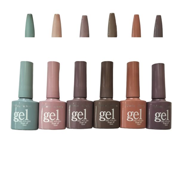 UV Gel Nail Polish - Set of 6 (Shades of Jupiter)