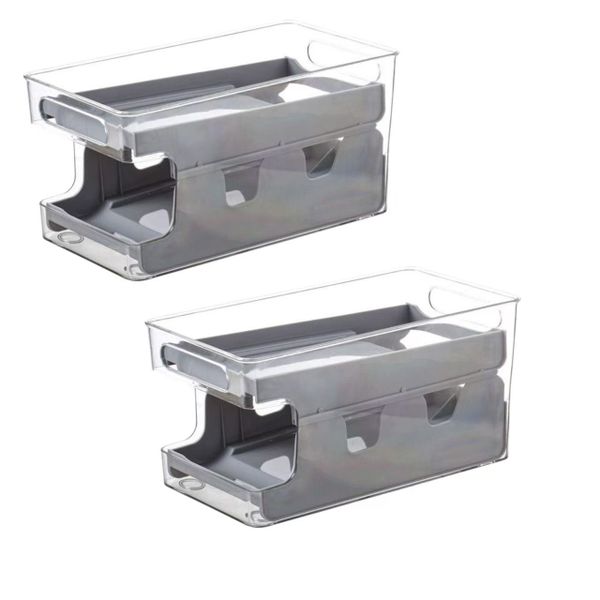 Soda Can Rack Beverage Dispenser for Refrigerator - Pack of 2