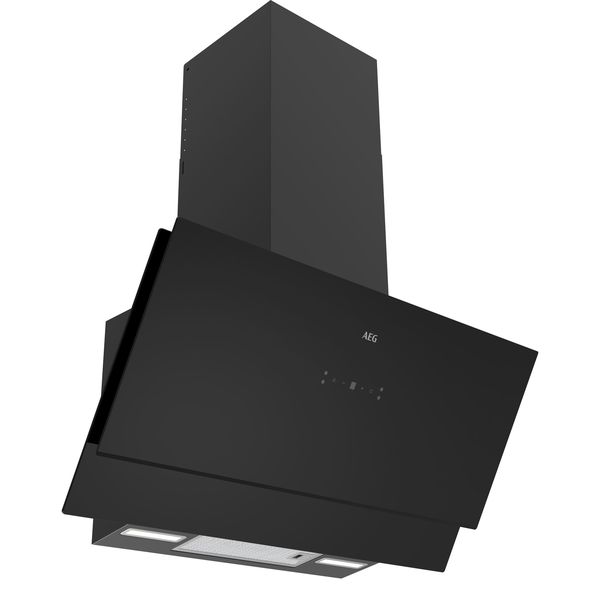 AEG 90cm Inclined Cooker Hood with Smart Control - Black Glass