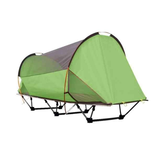 Tunnel Shaped Freestanding Camping Tent Cot, Hiking and Motorcycling Tours - Green