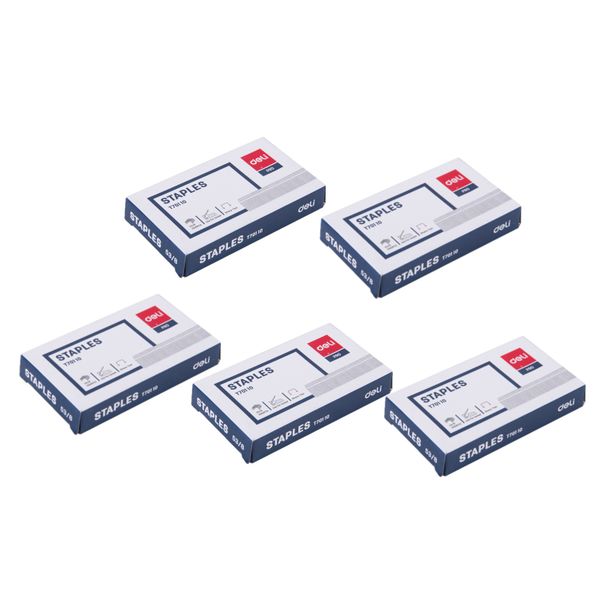 Deli Tacker Staples 53/8 - 1000Pcs per Box - 5 packs