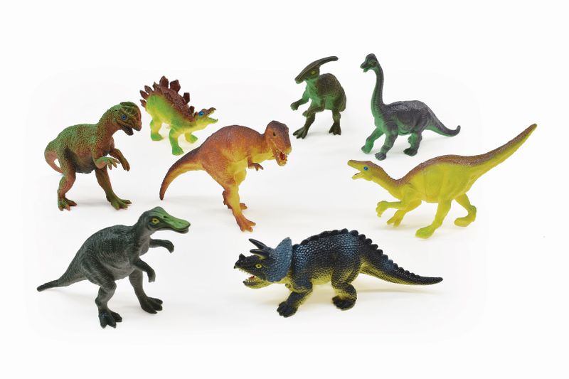 Assorted Dinosaurs in a Set 8 Pieces