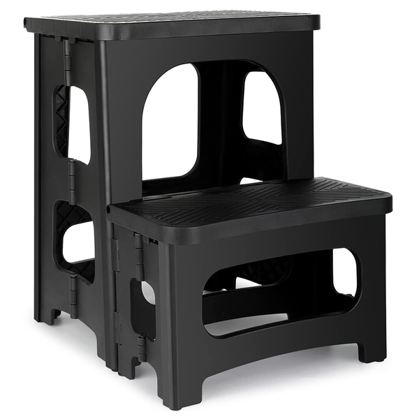 Foldable Step Ladder,Non-Slip Portable Footstool with Dual Platform