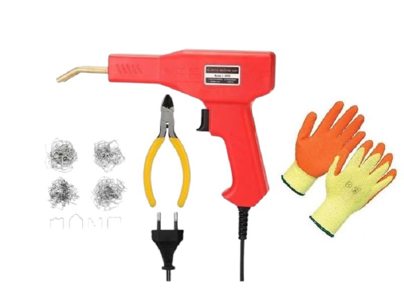 PortablePlastic Welding Kit With Safety Gloves